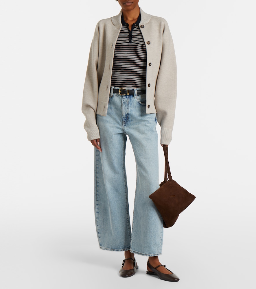 The Bow Crop Barrel-Leg Jeans