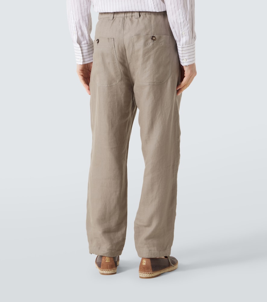  Brunello Cucinelli Brunello Cucinelli Gerade Hose Aus Leinen 
