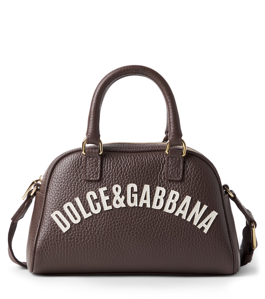 Borsa a tracolla in pelle con logo