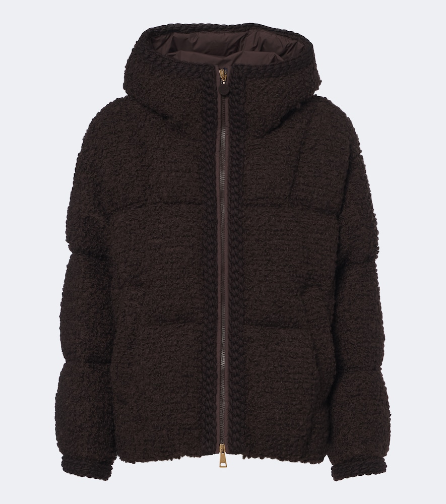Moncler Women's Brown Cristallin Wool-Blend Teddy Down Jacket UK Size 8 - Mytheresa