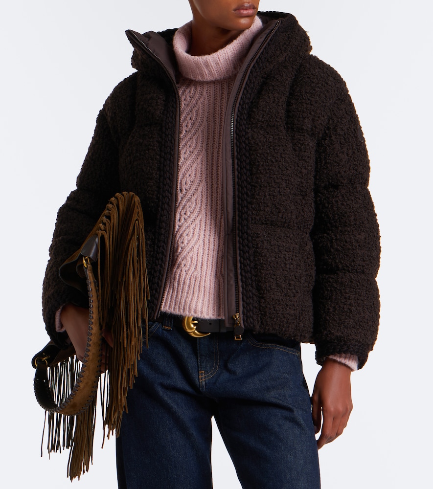 Cristallin Wool-Blend Teddy Down Jacket