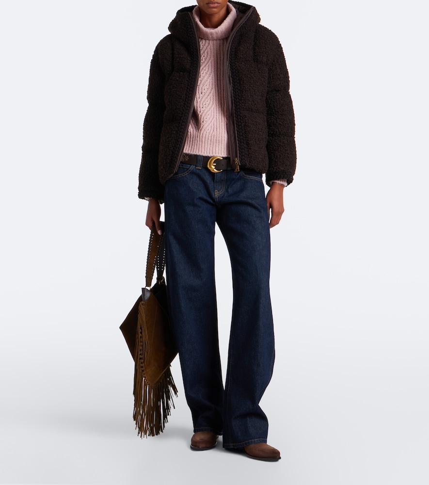 Cristallin Wool-Blend Teddy Down Jacket