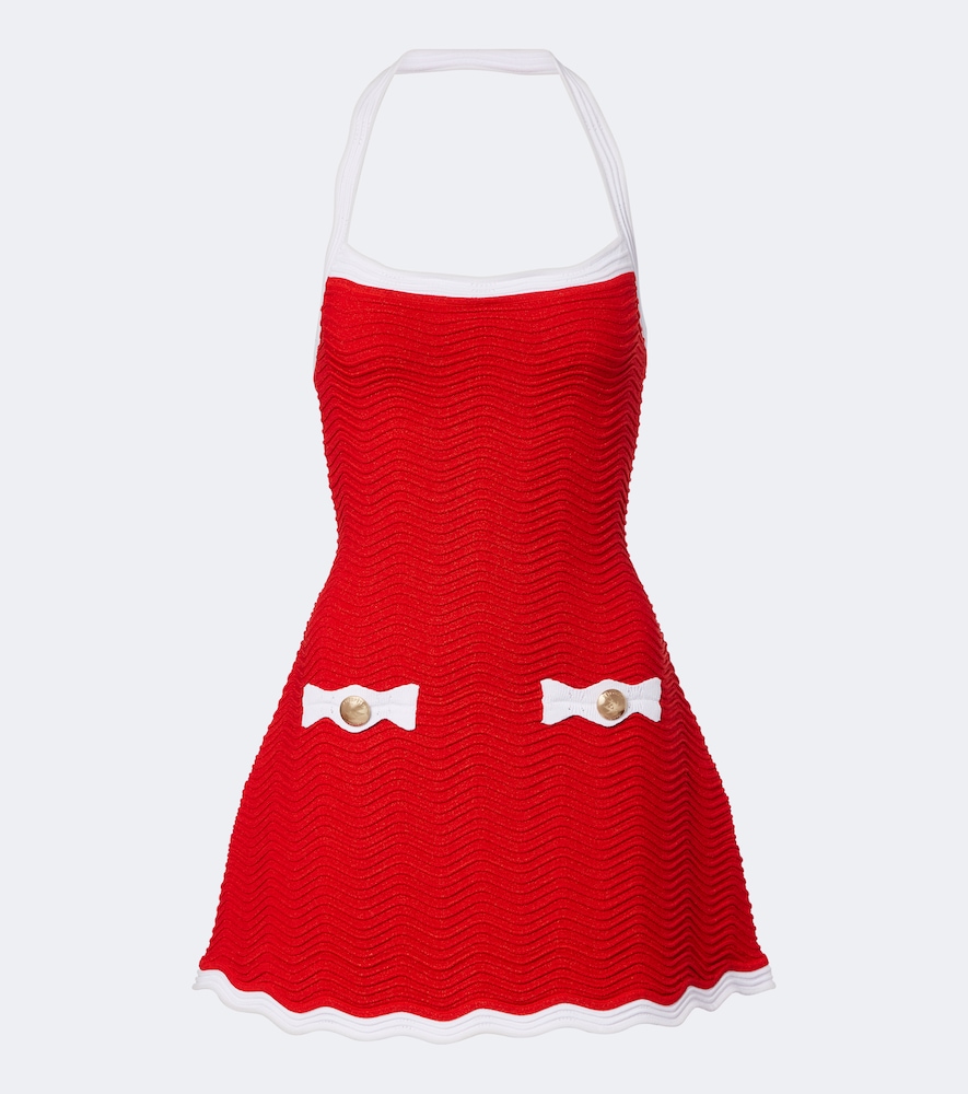 Retroféte Retrofête Ondina Ribbed-knit Minidress In Red