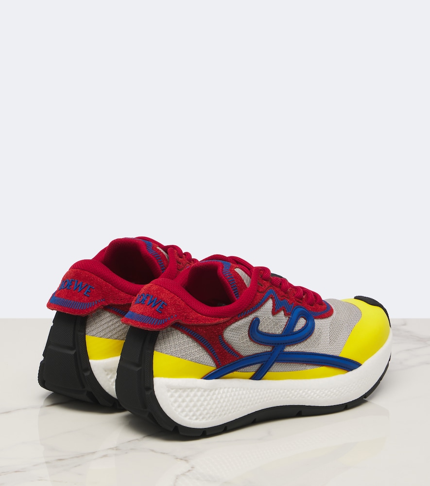 Pogo Colorbocked Mesh-Trimmed Sneakers