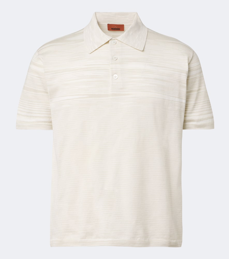 Missoni Cotton-blend Polo Shirt In White