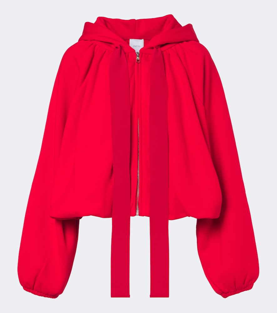 Felpa con cappuccio in cotone con zip