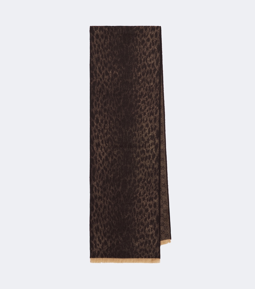 Sciarpa GG in lana jacquard