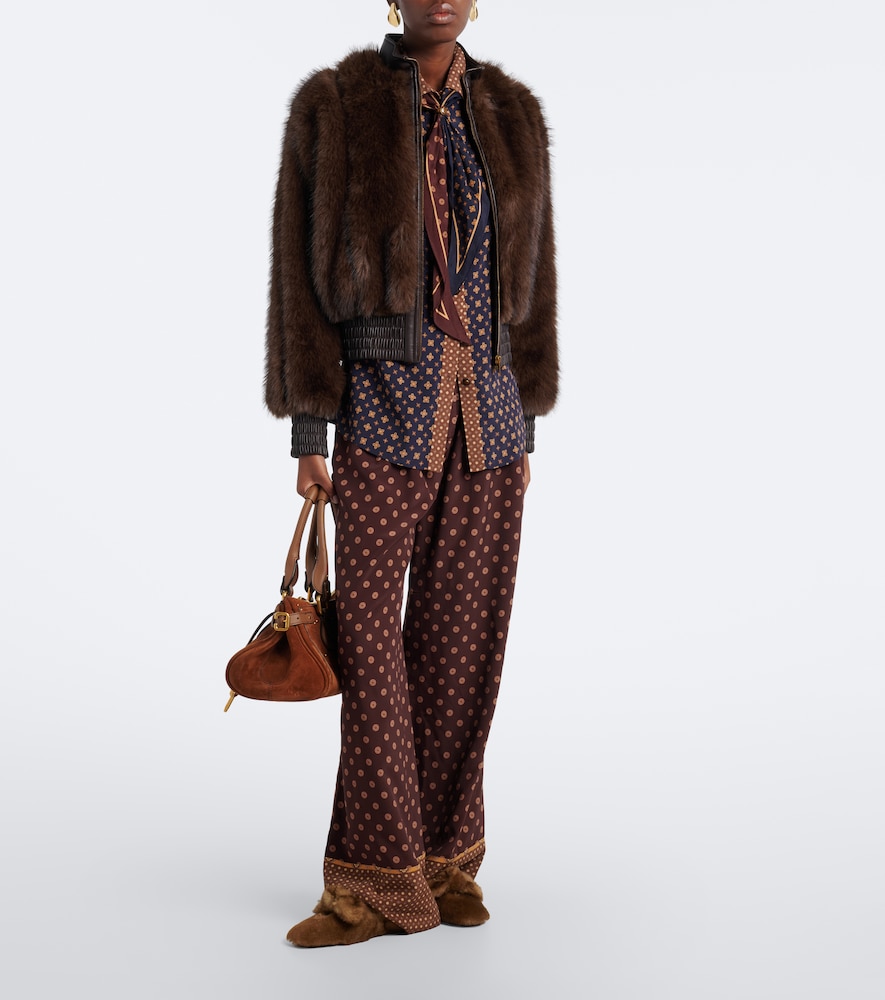 Carousel Shearling Ballet Flats