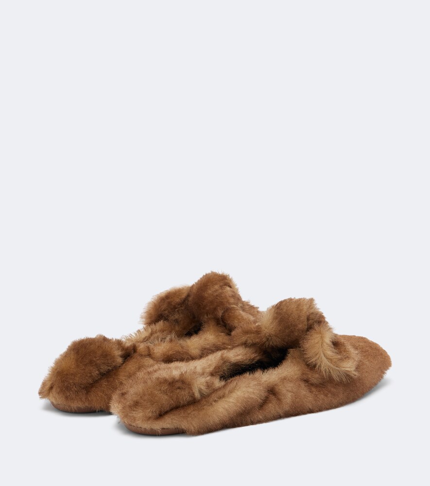 Carousel Shearling Ballet Flats