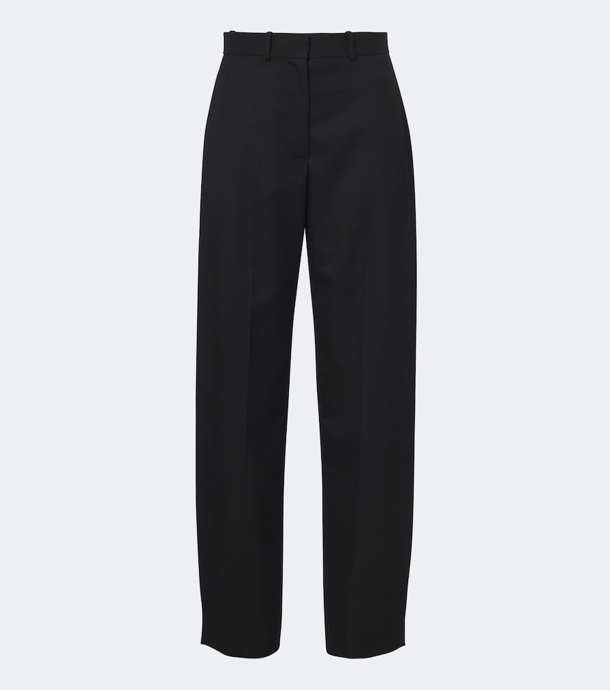 Pantaloni a gamba larga in lana