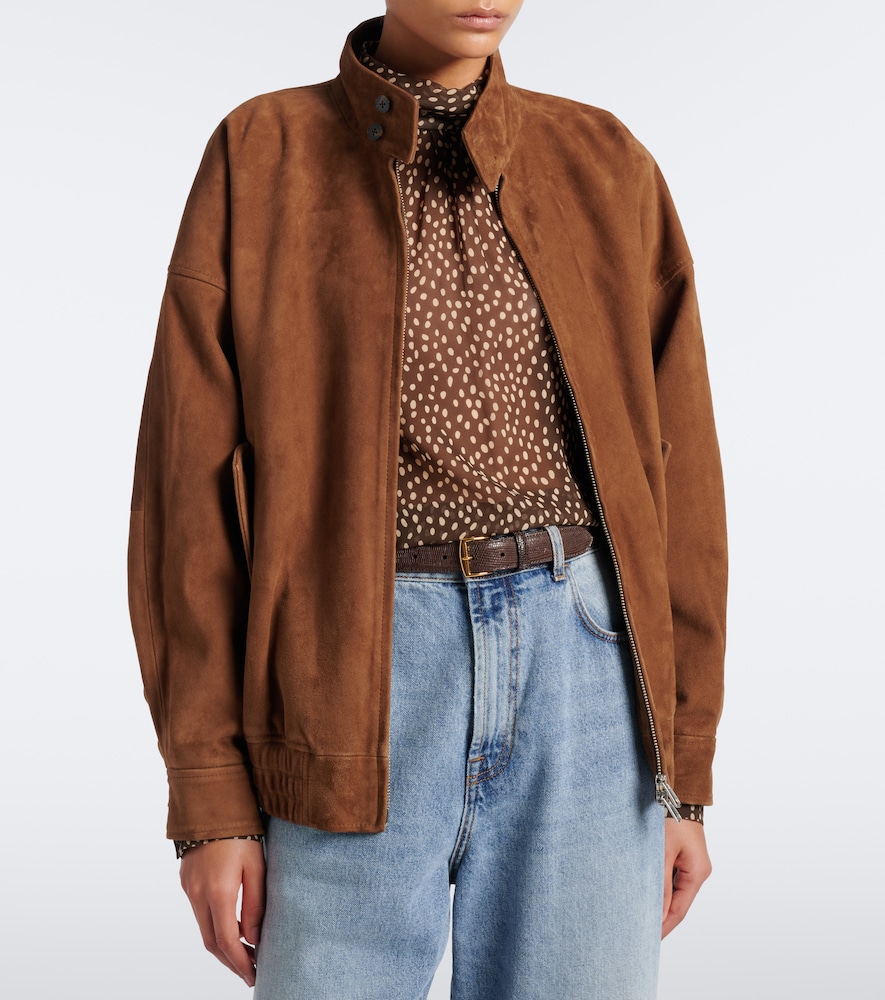 Remie Polka-Dot Silk Chiffon Blouse