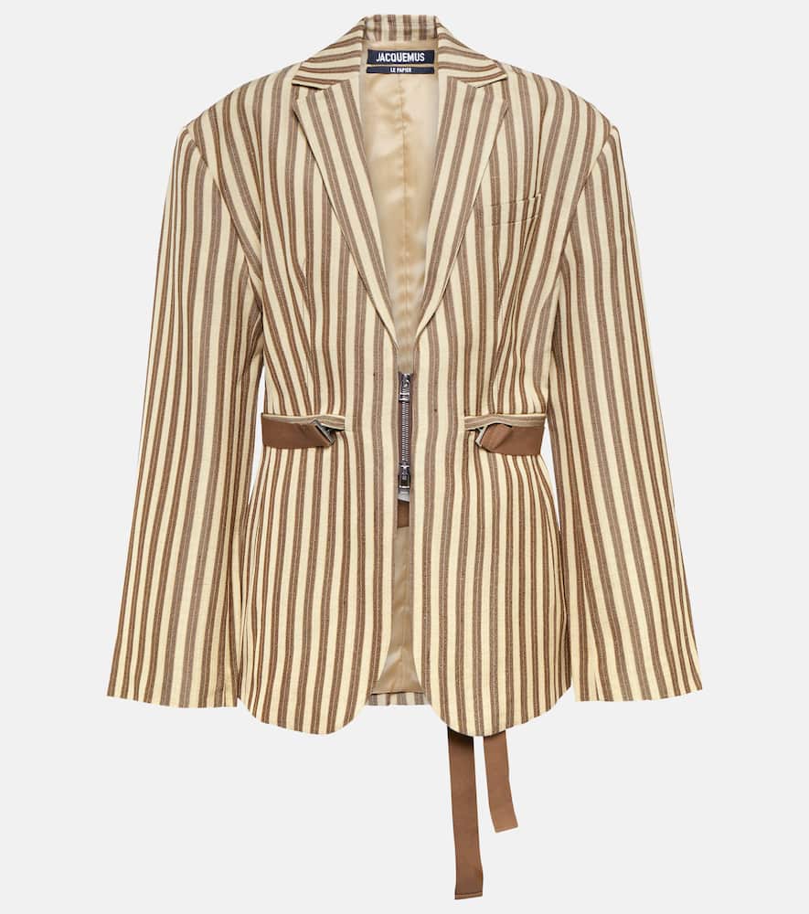 Jacquemus La Veste Filu striped belted blazer