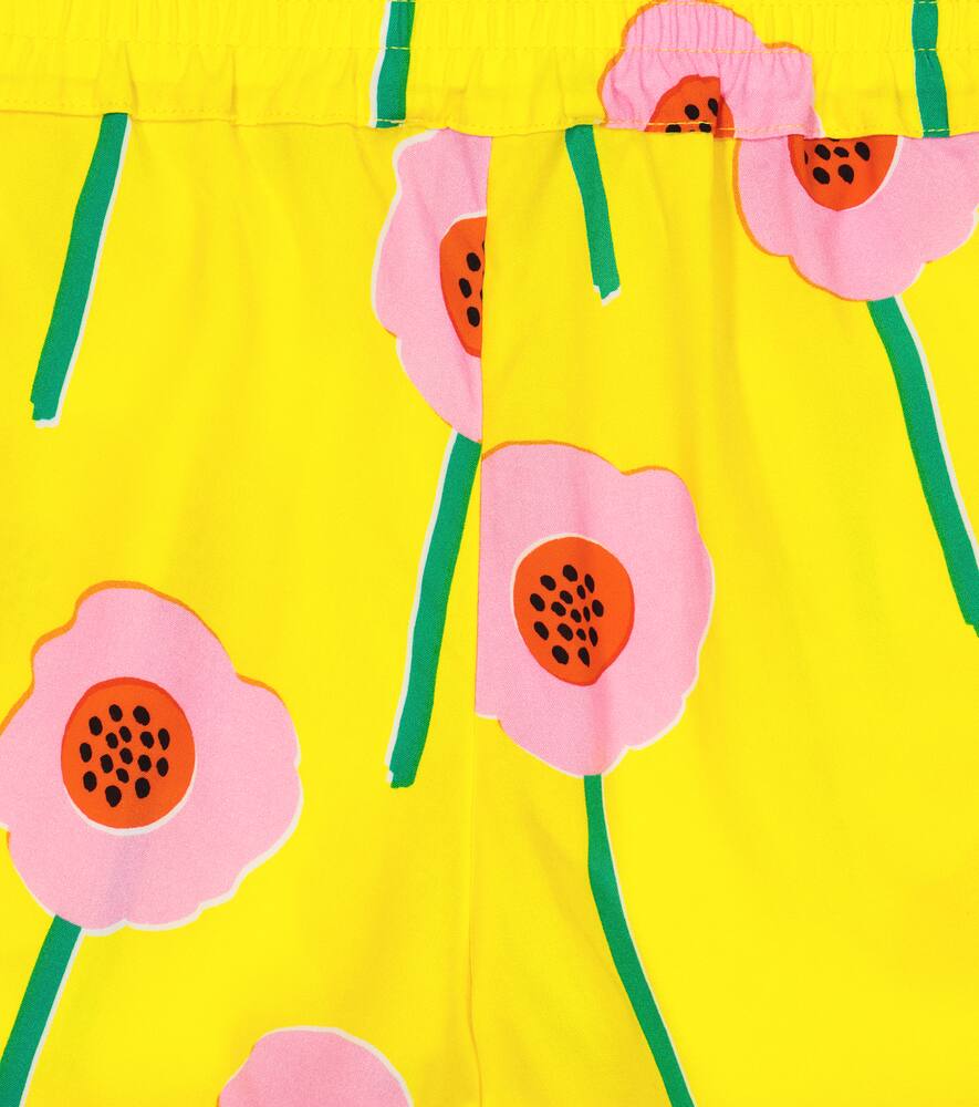 Stella Mccartney Flower Print Shorts In Giallo/multicolor