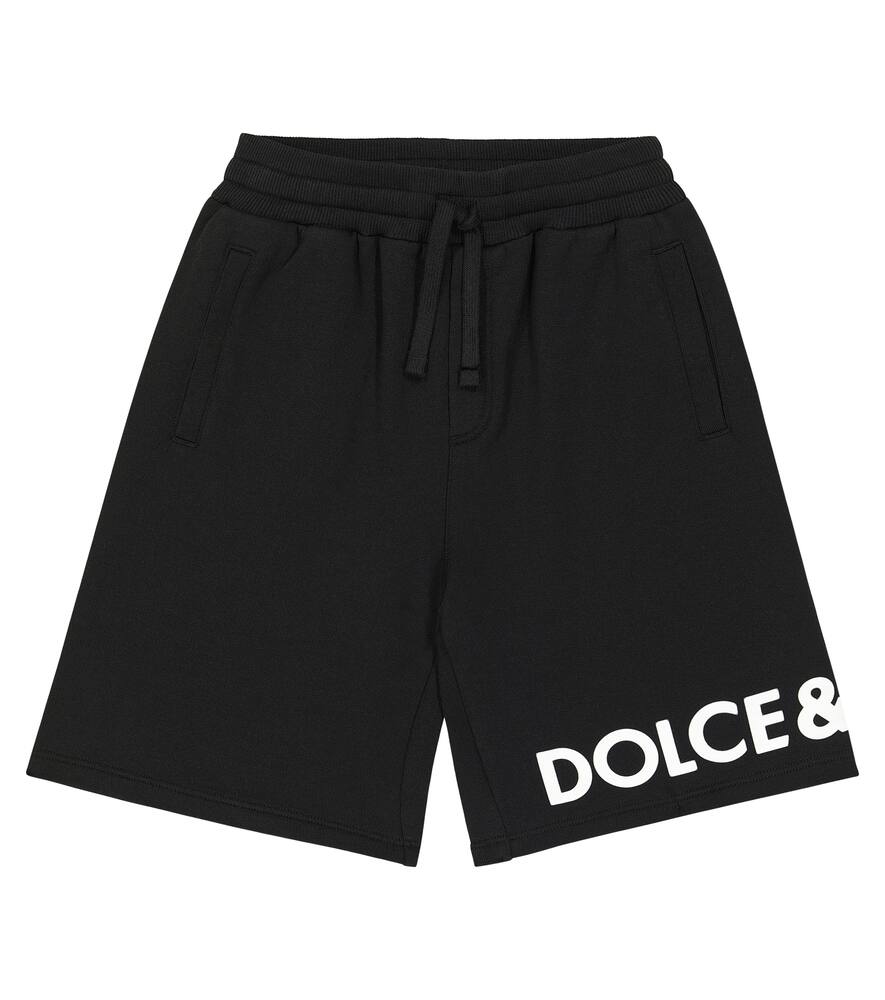 Dolce & Gabbana Kids Logo cotton jersey Bermuda shorts