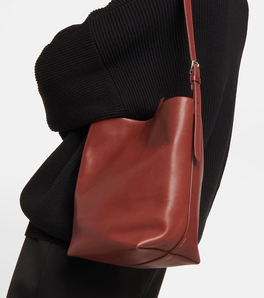 The Row N/s Medium Leather Shoulder Bag In Brown