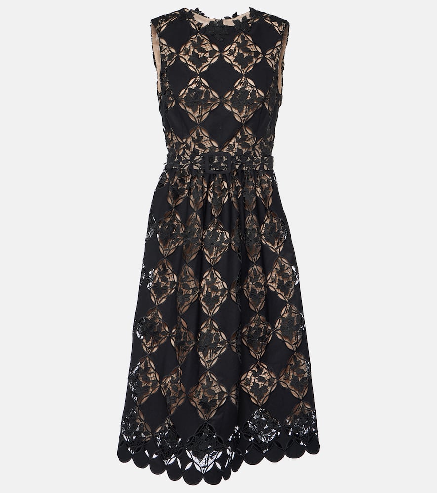 Oscar de la Renta Guipure lace midi dress