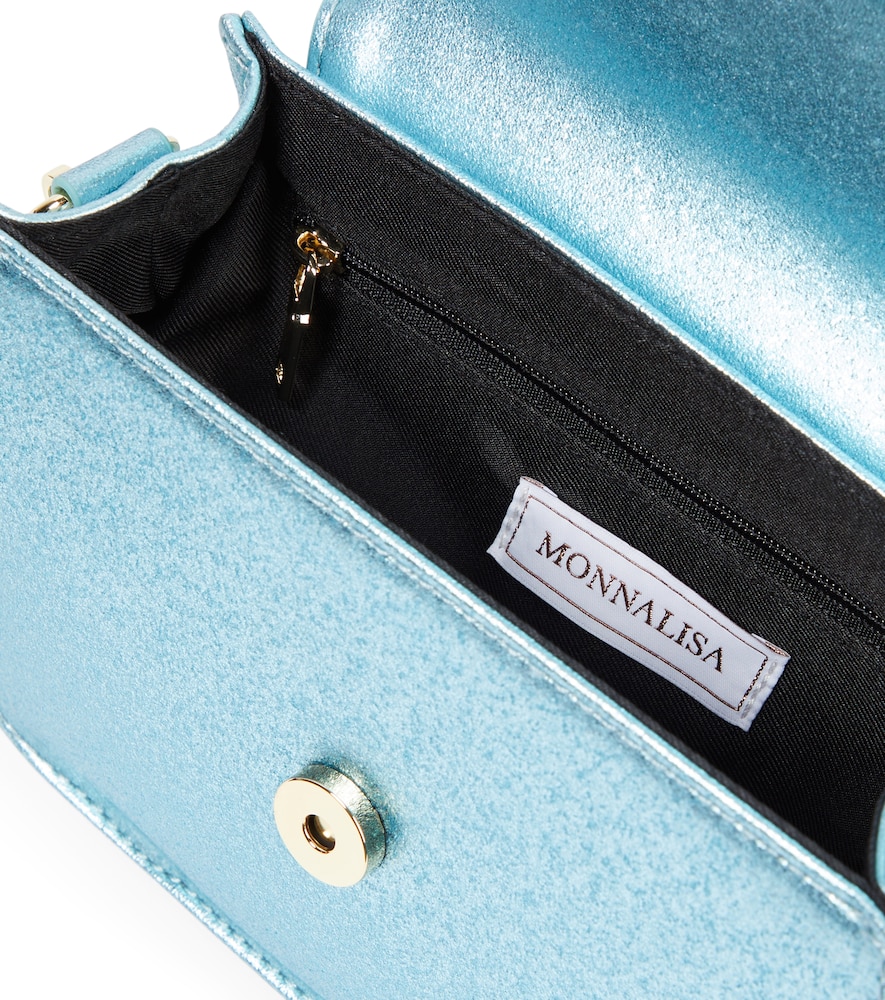  Monnalisa Monnalisa Bow-detail Faux Leather Shoulder Bag 