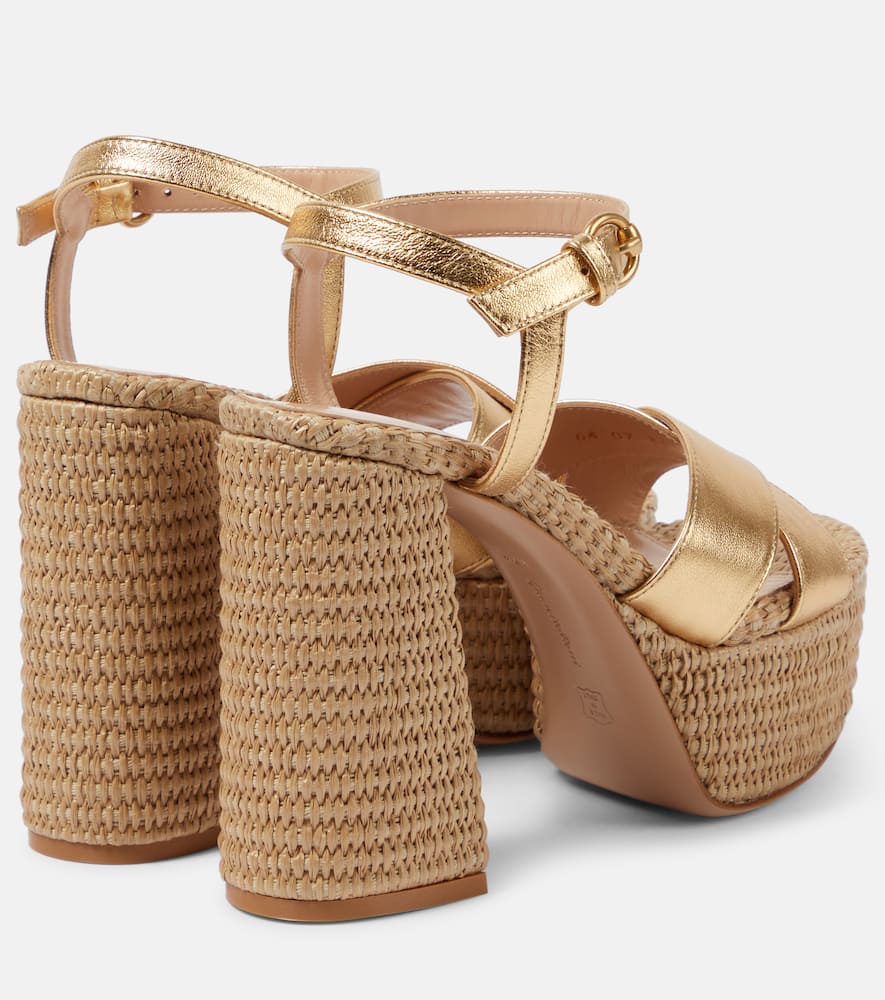 Shop Gianvito Rossi Suede Wedge Mules In Neutrals