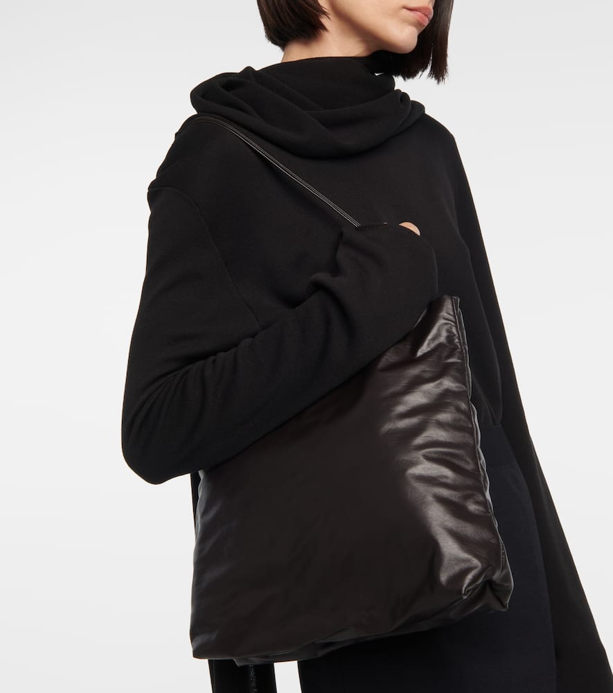 The Row Leather Pim Shoulder Bag In Brown