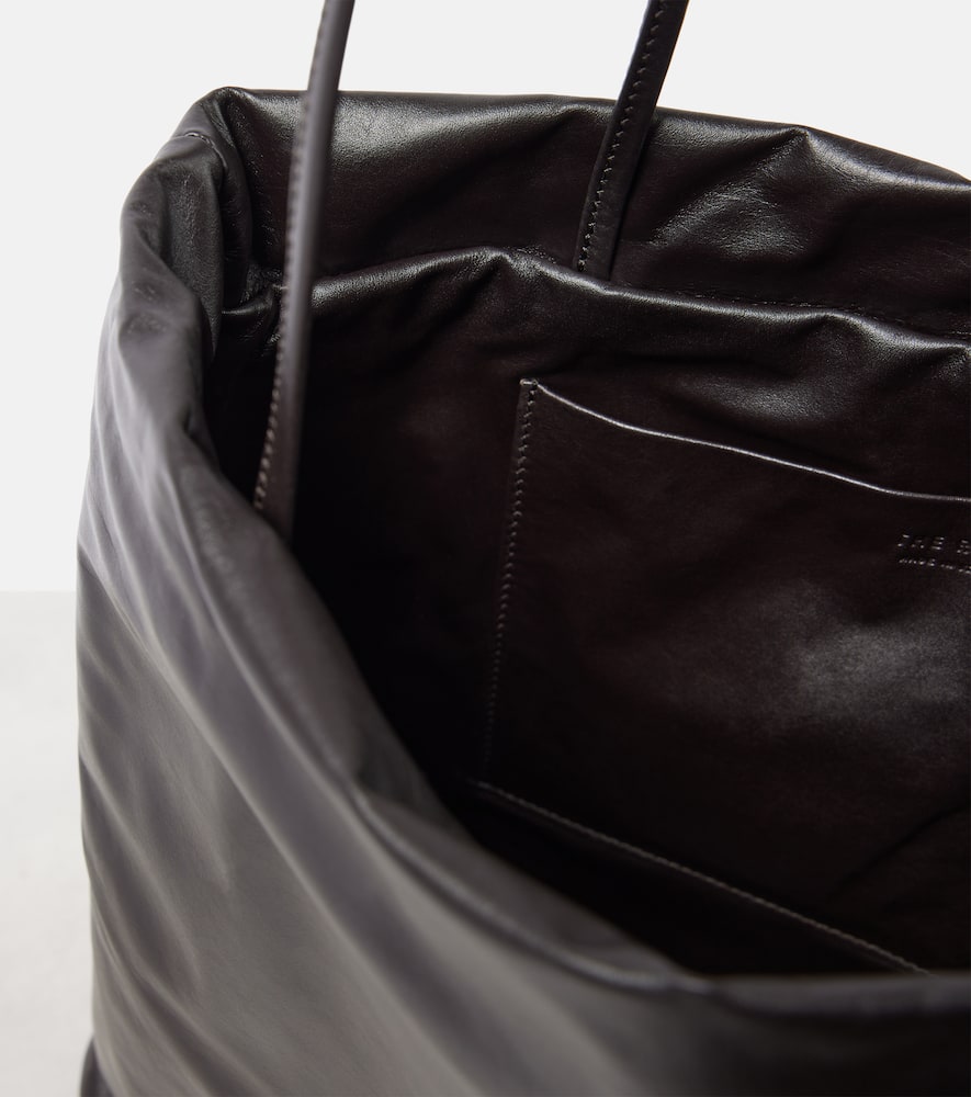The Row Leather Pim Shoulder Bag In Brown