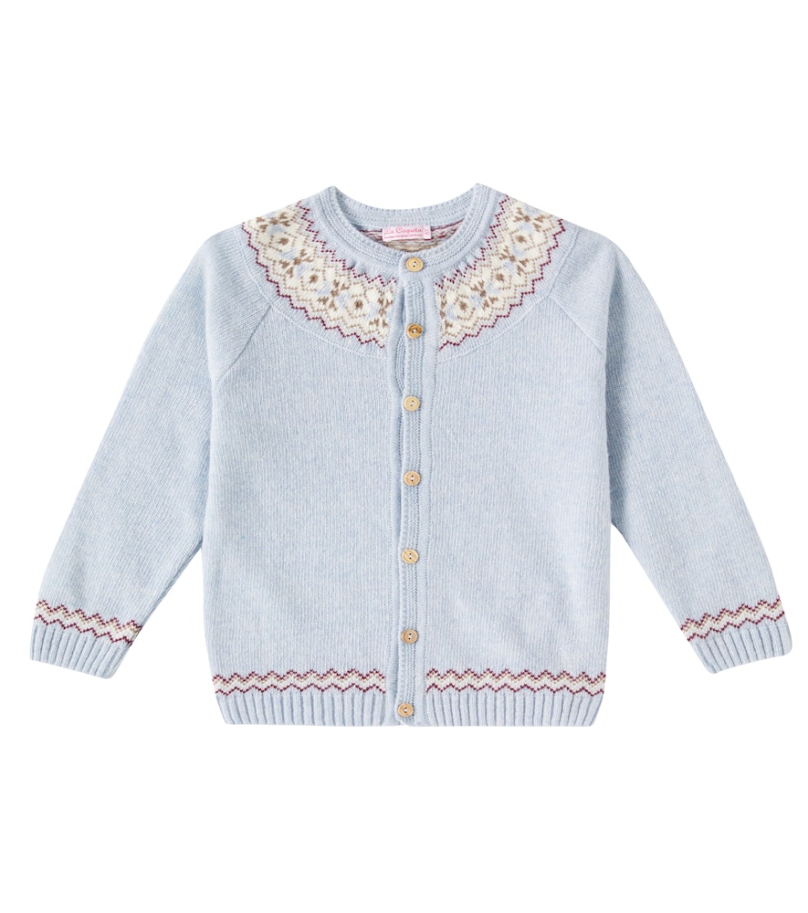 La Coqueta Fair Isle wool-blend cardigan