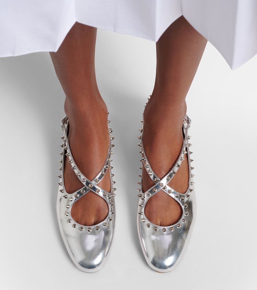 Christian Louboutin Pilouta Jane Spikes leather ballet flats