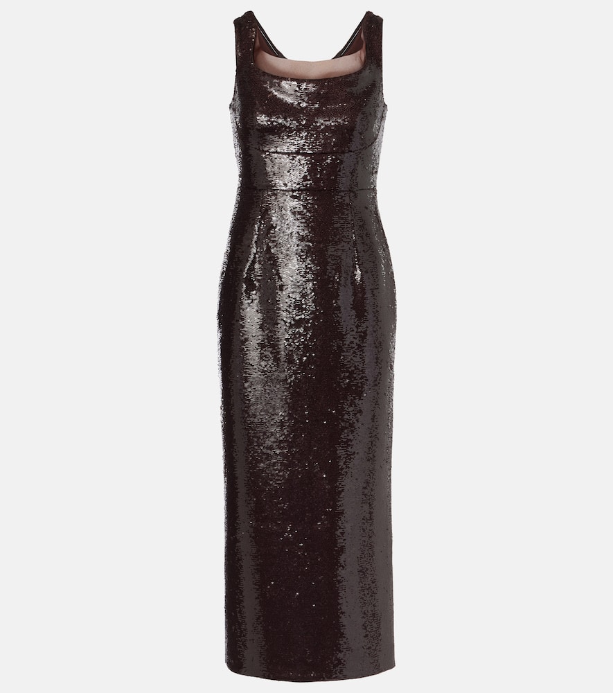 Sequined off-shoulder cocktail dress