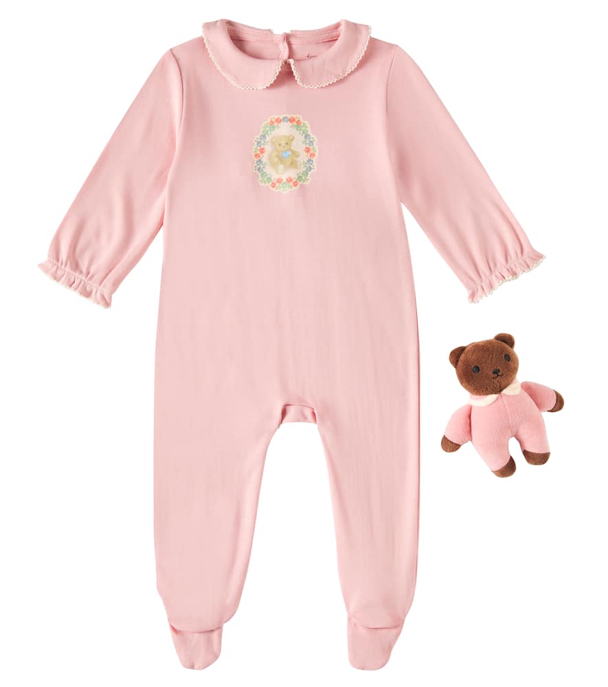Konges Sløjd Baby Coty cotton onesie and stuffed animal set