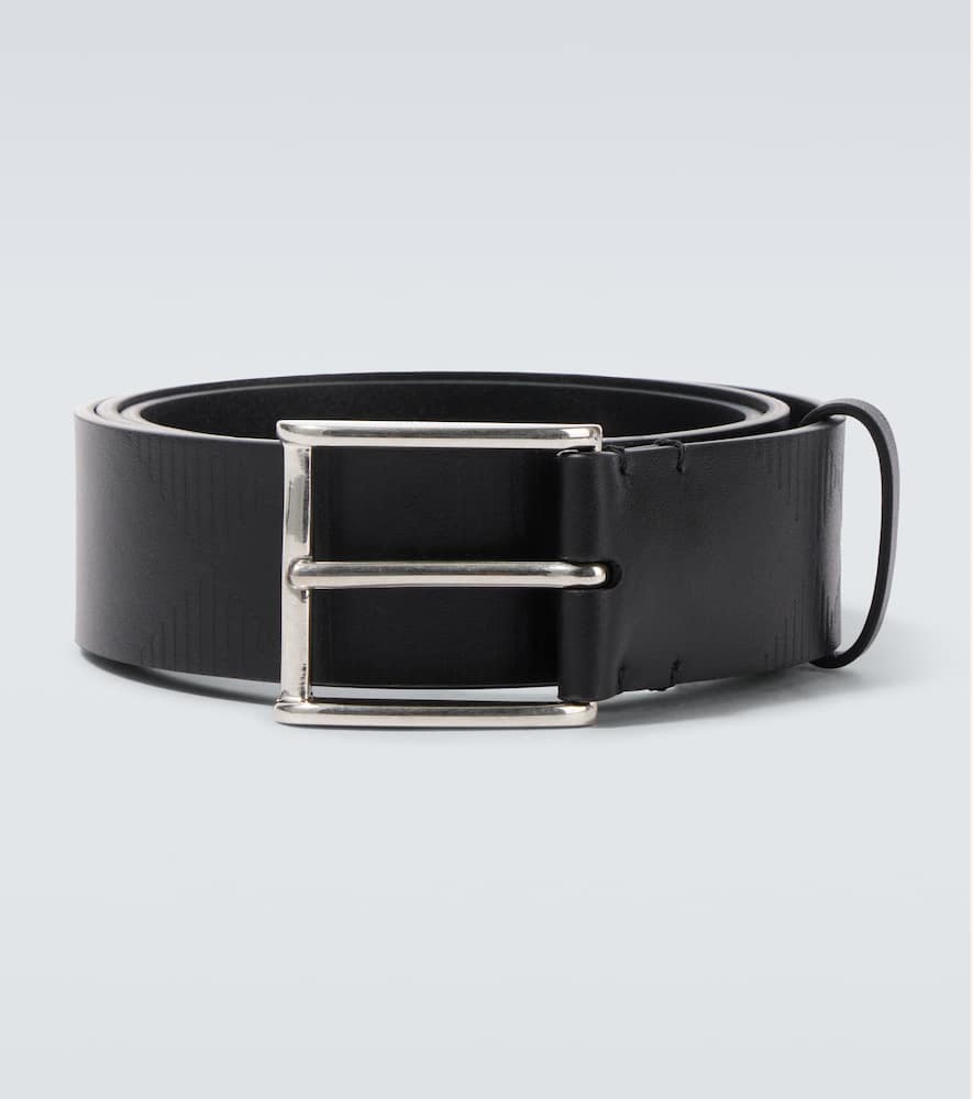 Burberry Burberry Check debossed leather belt