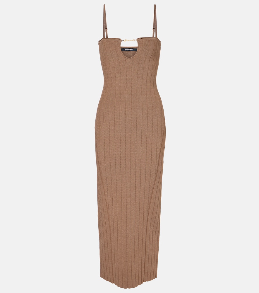 Sierra ribbed-knit midi dress