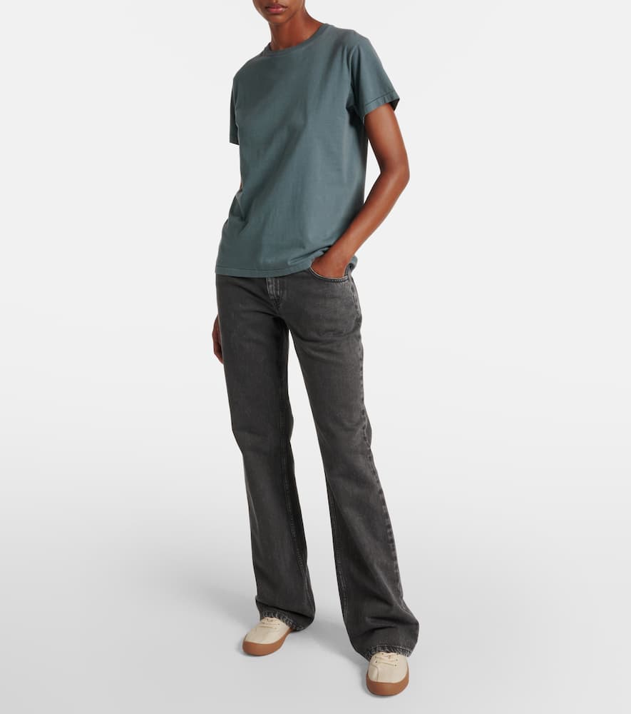 The Row Lyndsey Low-rise Straight Jeans In Black