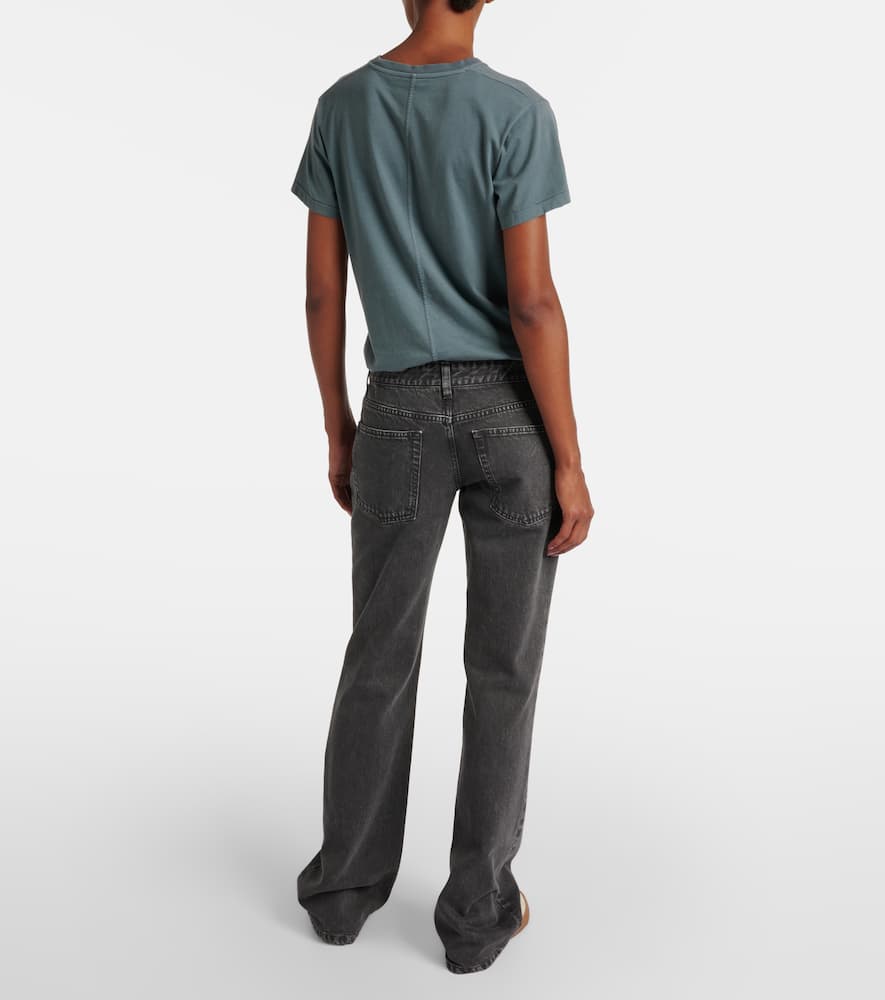 The Row Lyndsey Low-rise Straight Jeans In Black