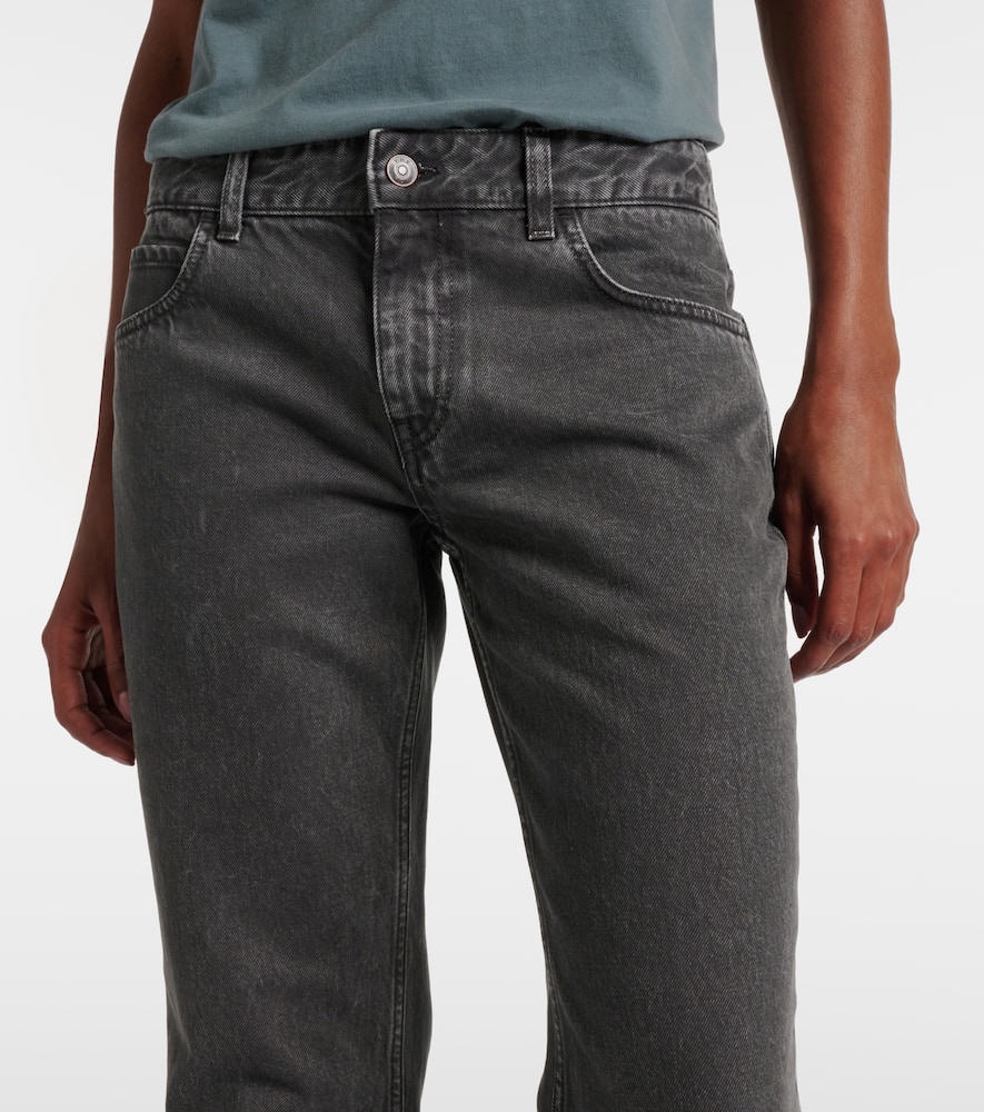 The Row Lyndsey Low-rise Straight Jeans In Black