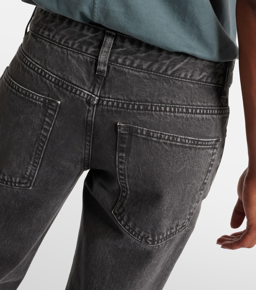 The Row Lyndsey Low-rise Straight Jeans In Black