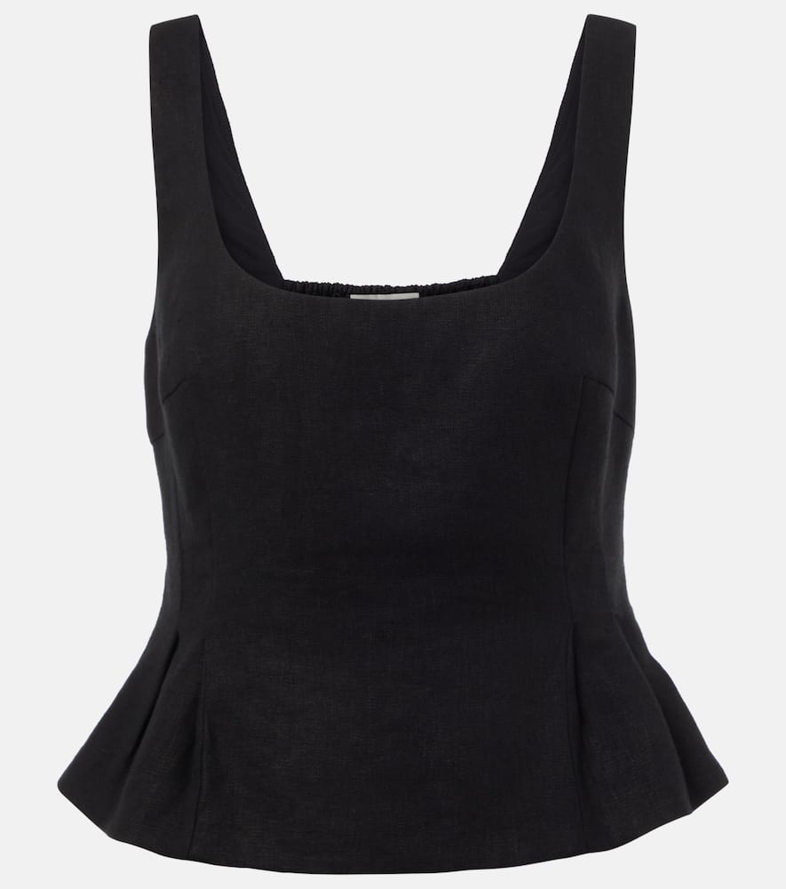 Rosalie peplum linen top