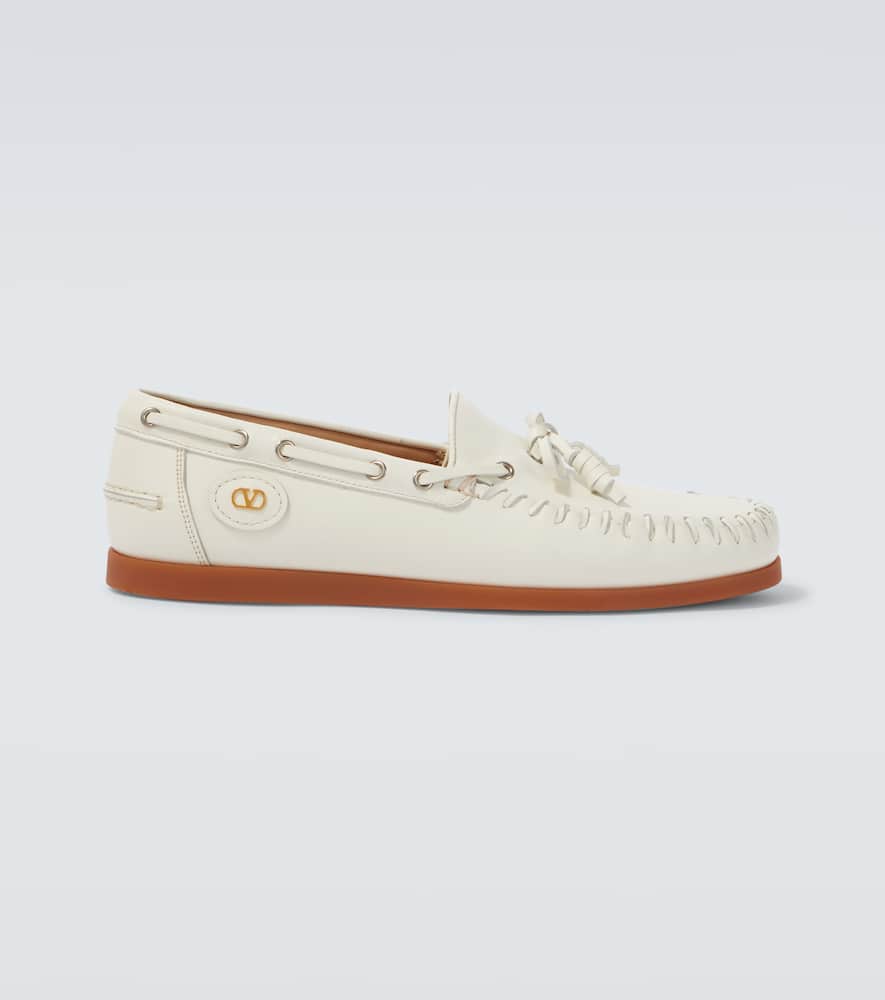 Valentino Garavani Leather boat shoes