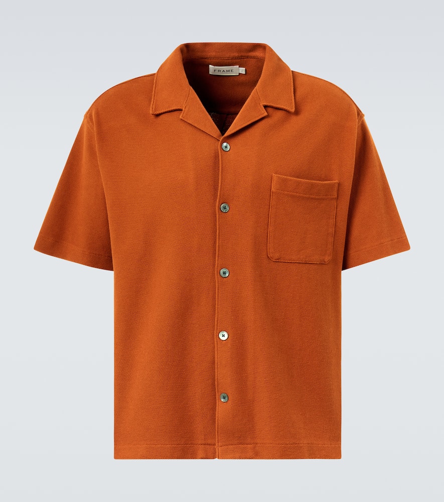 Cotton piqué bowling shirt