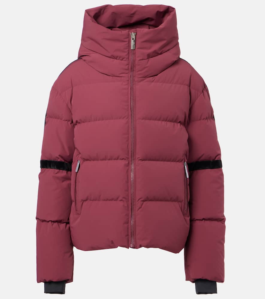 Fusalp Barsy Velvet-trimmed Down Ski Jacket In Burgundy