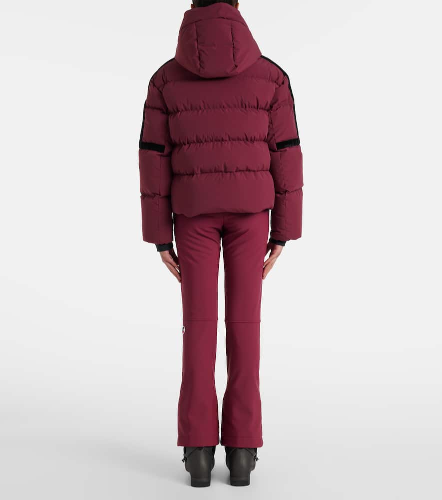 Fusalp Barsy Velvet-trimmed Down Ski Jacket In Burgundy