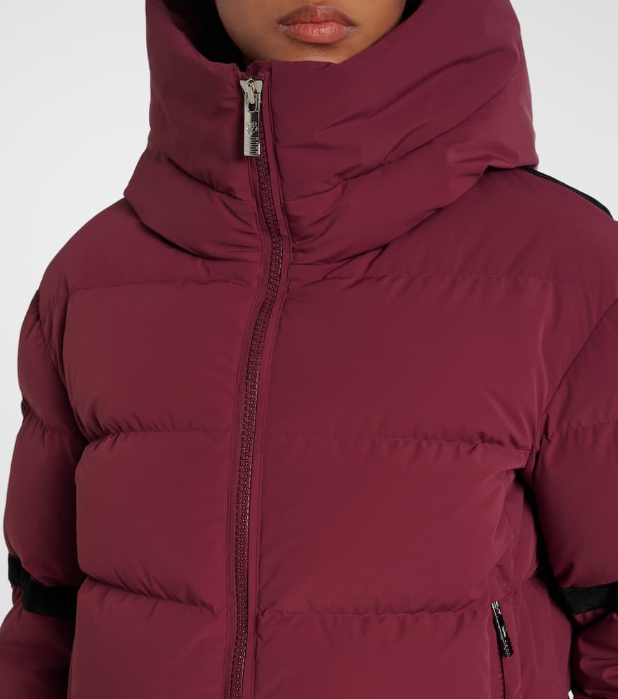 Fusalp Barsy Velvet-trimmed Down Ski Jacket In Burgundy