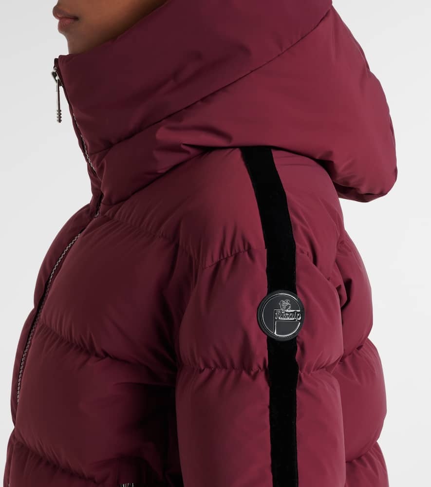 Fusalp Barsy Velvet-trimmed Down Ski Jacket In Burgundy