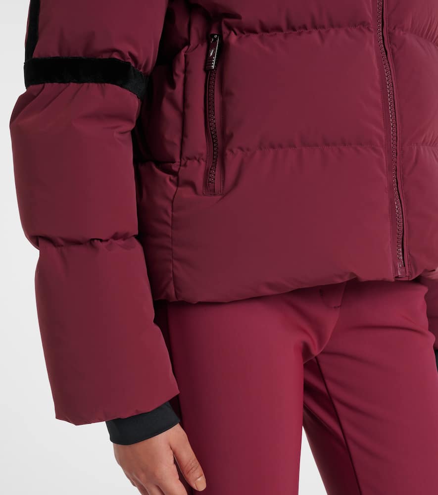 Fusalp Barsy Velvet-trimmed Down Ski Jacket In Burgundy