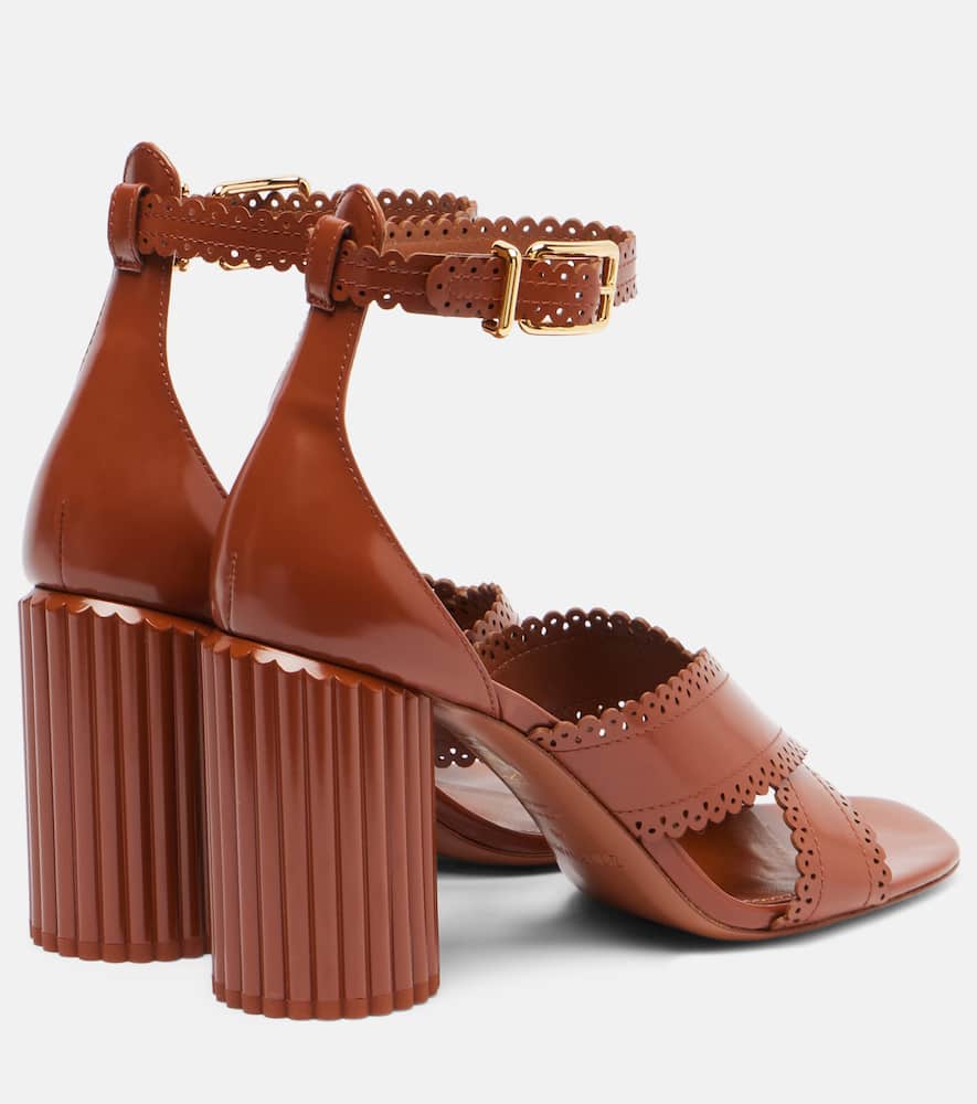 Zimmermann Eddie 85 Leather Sandals In Brown