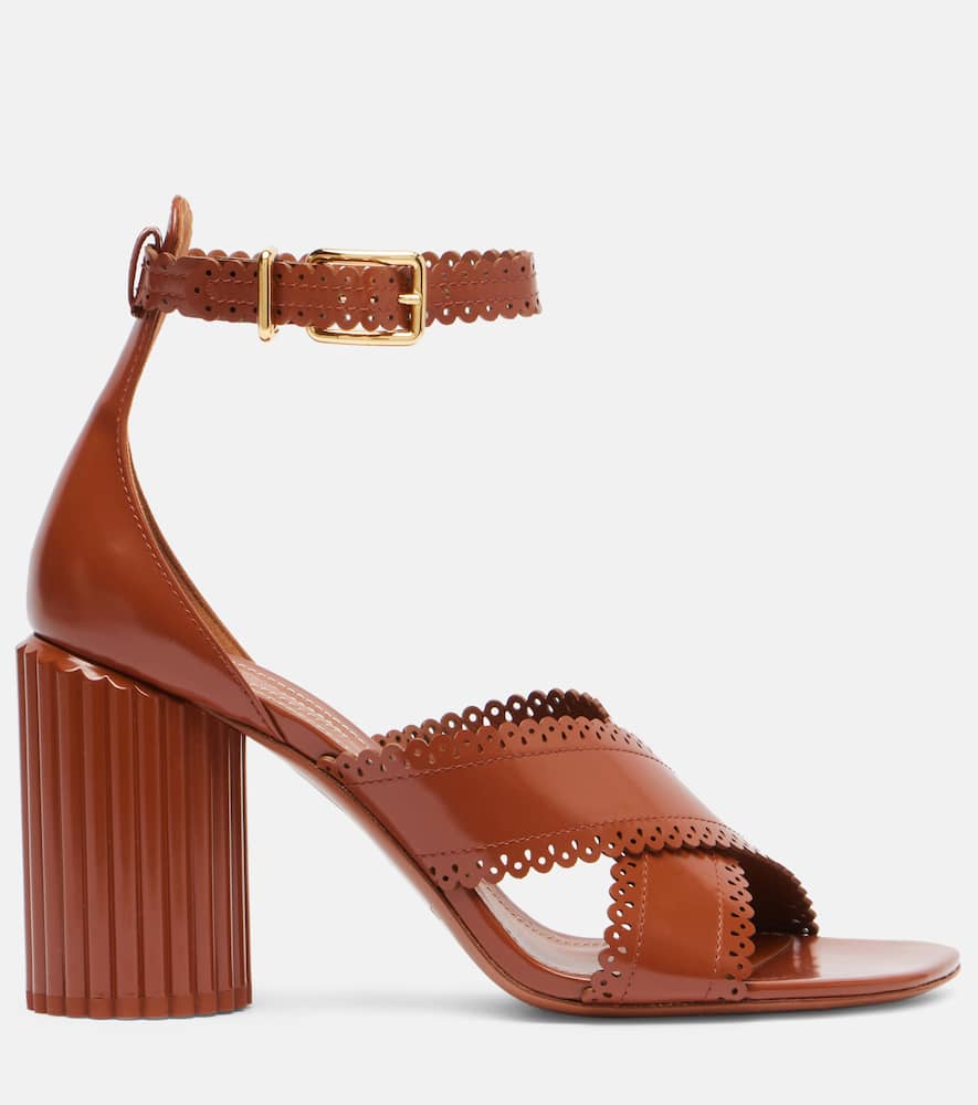 Zimmermann Eddie 85 Leather Sandals In Brown