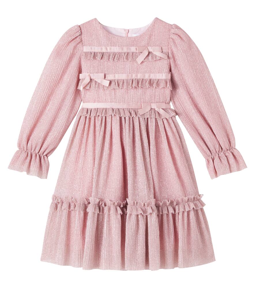 Patachou Bow-detal Ruffled Dress In Pink