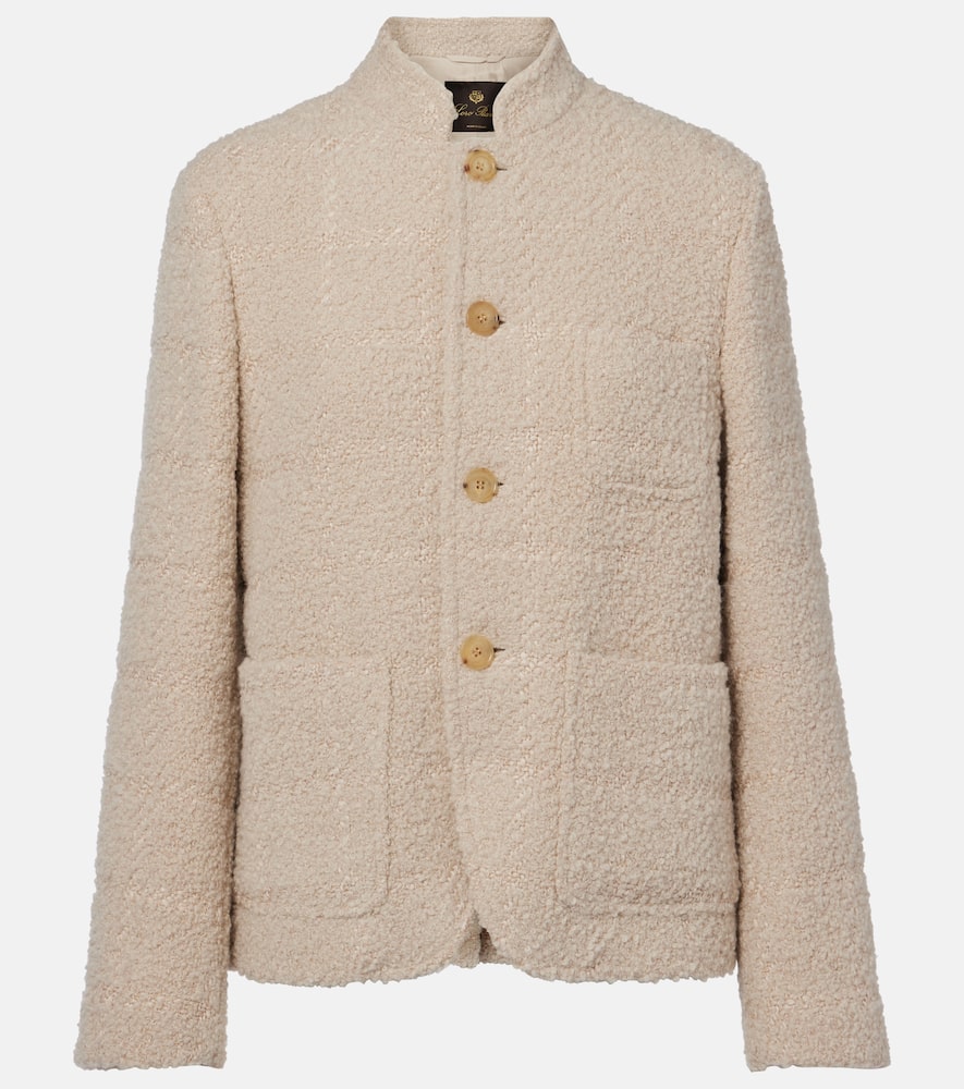 Loro Piana Spagna Mini Sb Bouclé Wool-blend Jacket In Neutral