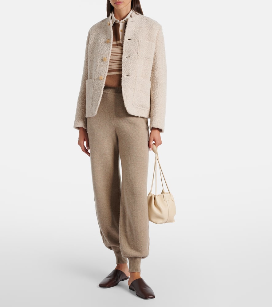 Loro Piana Spagna Mini Sb Bouclé Wool-blend Jacket In Neutral