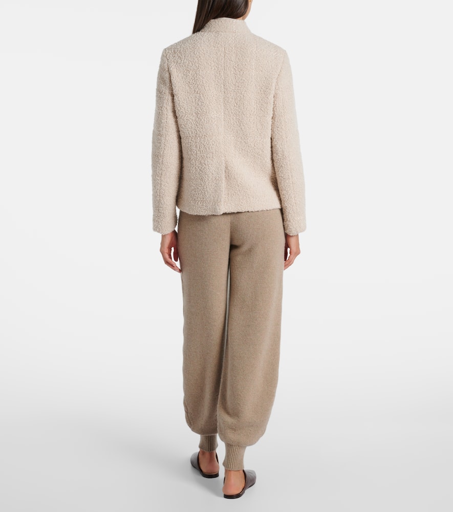 Loro Piana Spagna Mini Sb Bouclé Wool-blend Jacket In Neutral