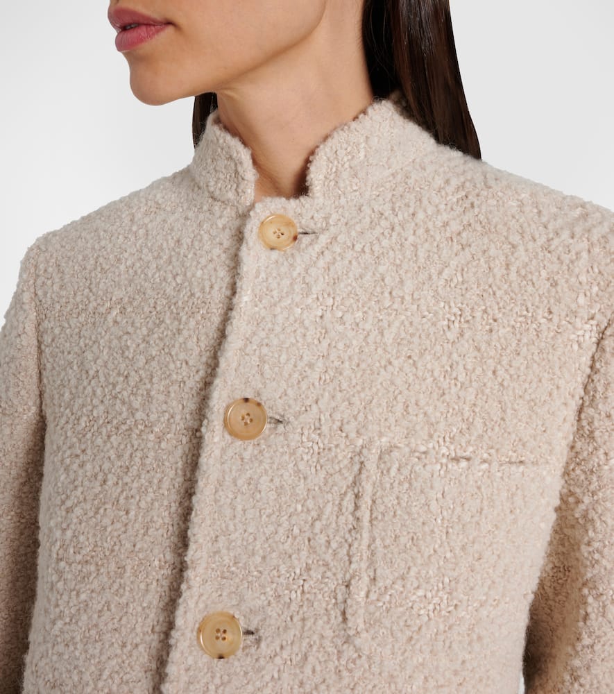 Loro Piana Spagna Mini Sb Bouclé Wool-blend Jacket In Neutral