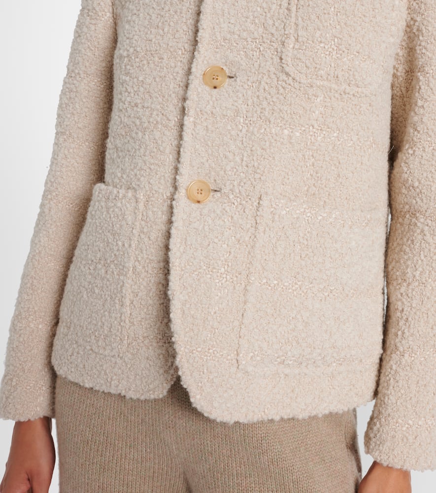 Loro Piana Spagna Mini Sb Bouclé Wool-blend Jacket In Neutral